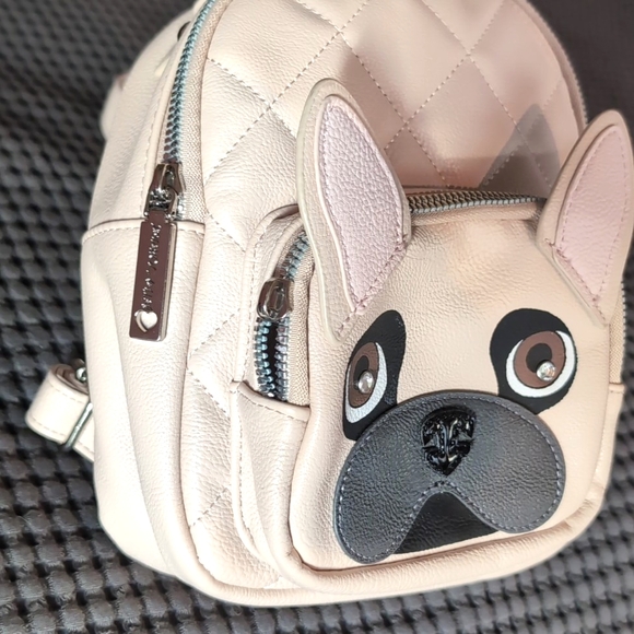🐶 Betsey Johnson Kitsch French Bulldog Mini Backpack - Picture 2 of 9